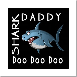 Daddy shark gift for father's Posters and Art